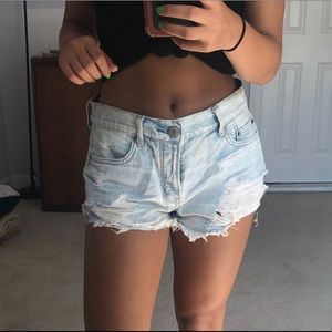 Denim shorts